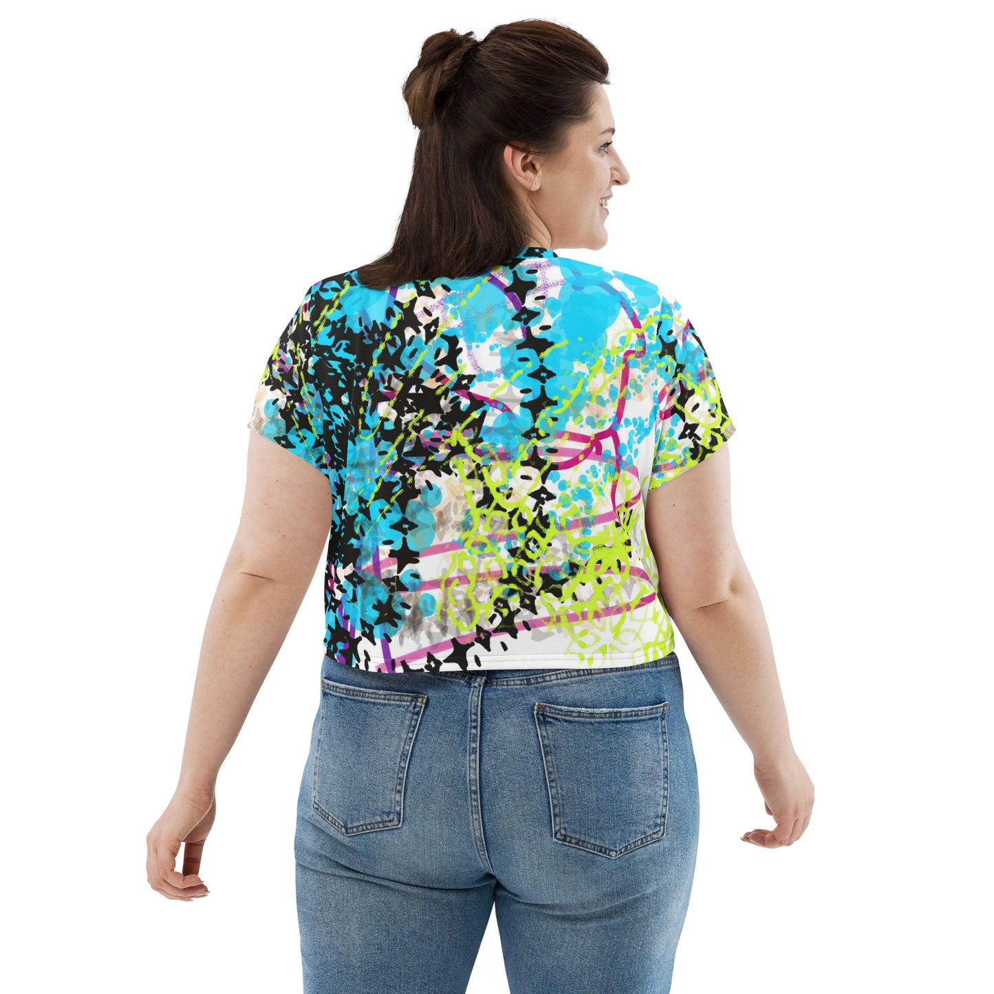Ari Print All-Over Print Crop Tee