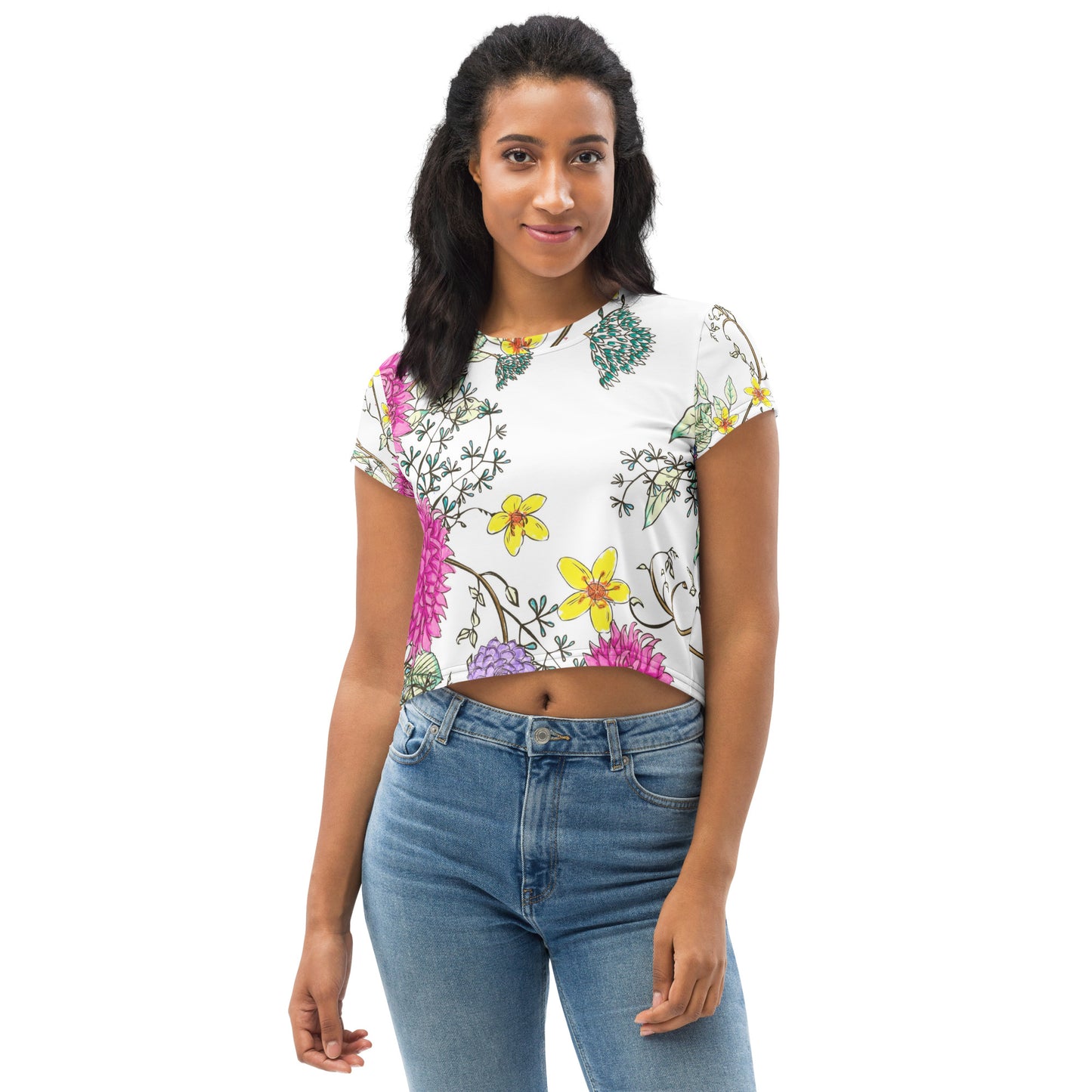 Georgian style garden All-Over Print Crop Tee