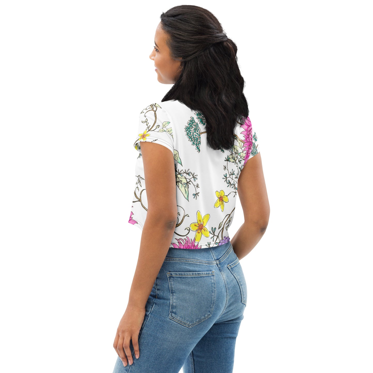 Georgian style garden All-Over Print Crop Tee