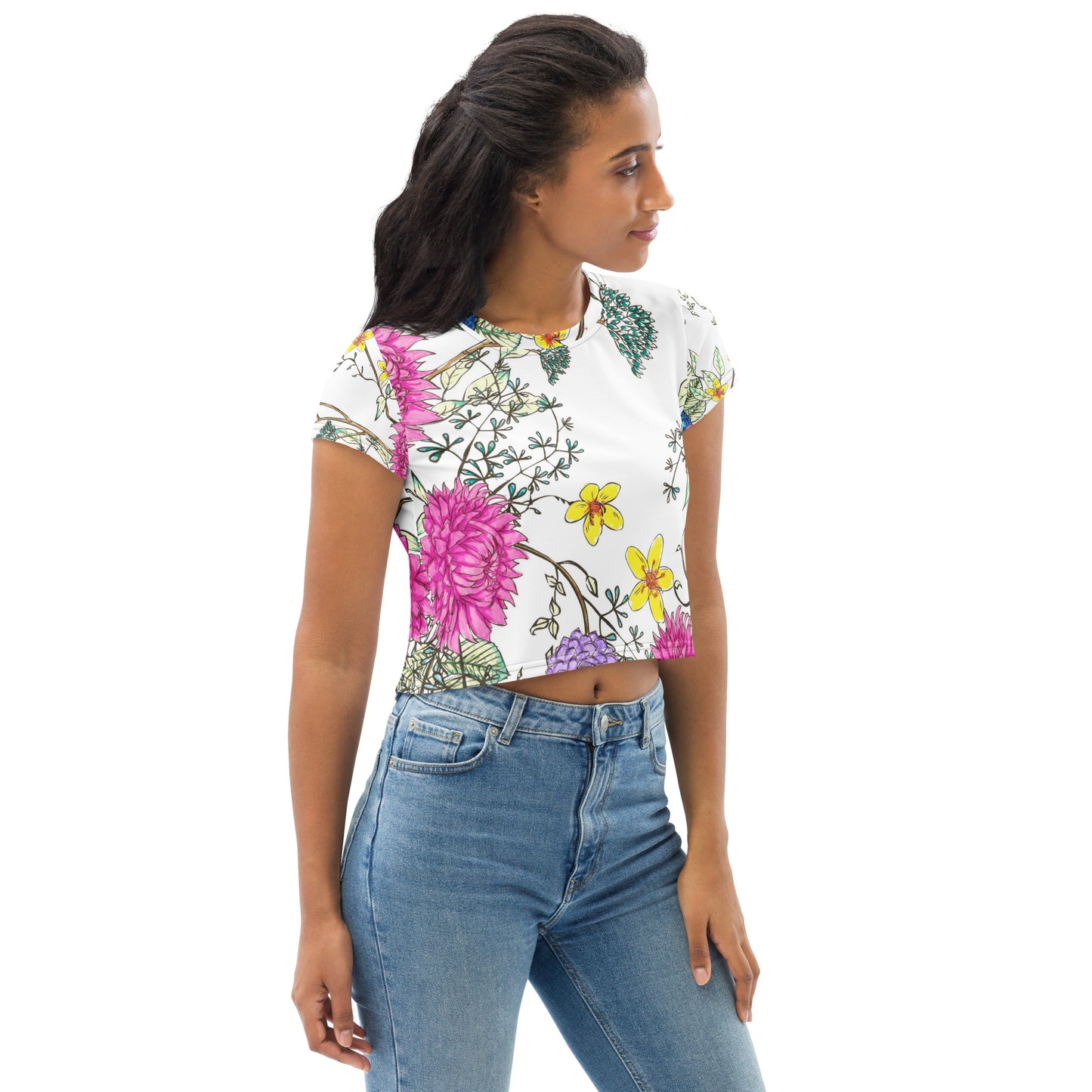 Georgian style garden All-Over Print Crop Tee