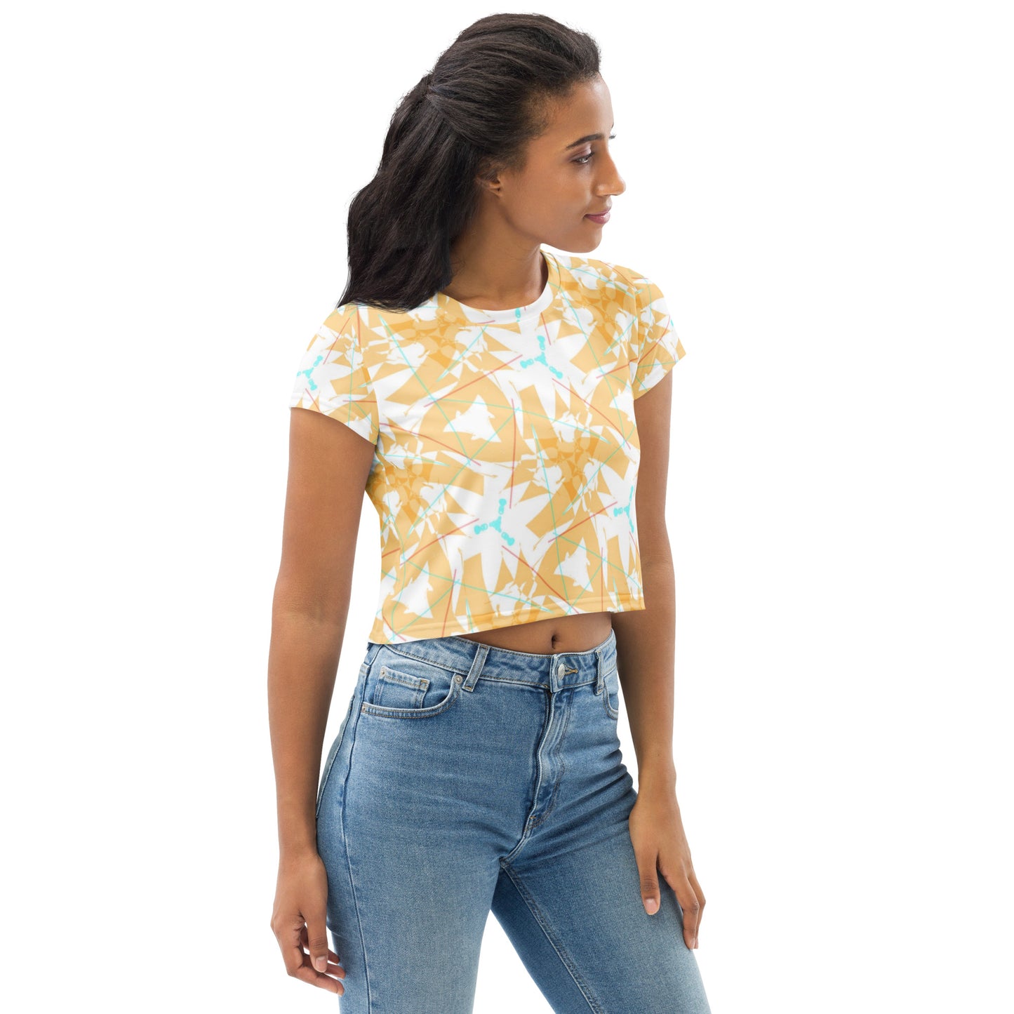 Sunny Scope All-Over Print Crop Tee