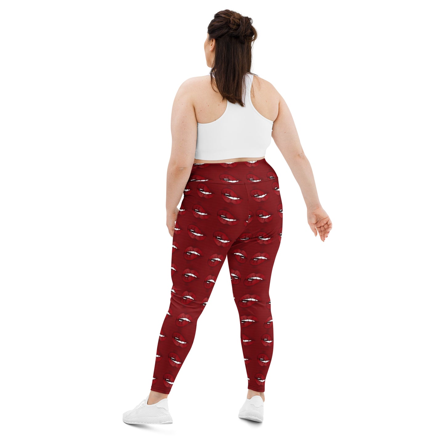 Just Lips All-Over Print Plus Size Leggings