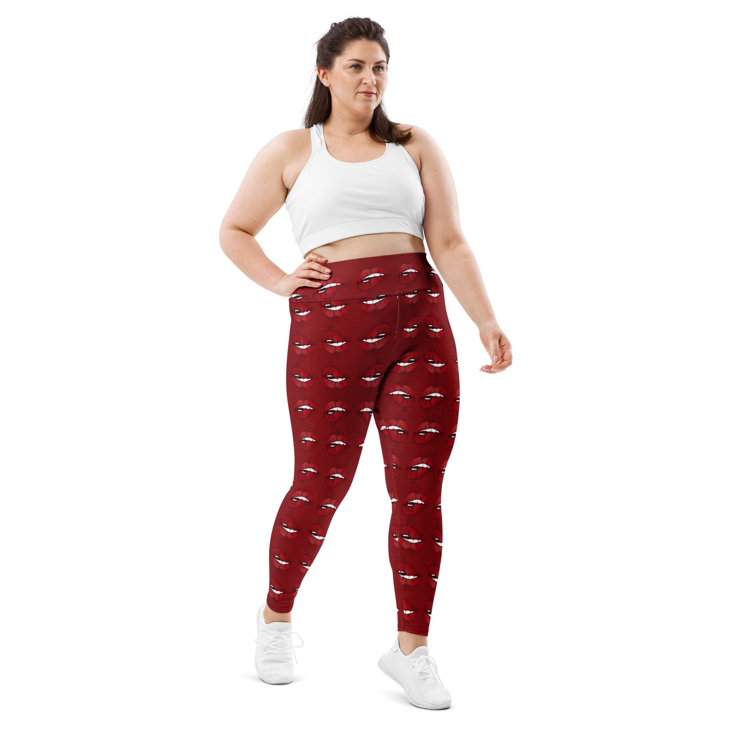 Just Lips All-Over Print Plus Size Leggings
