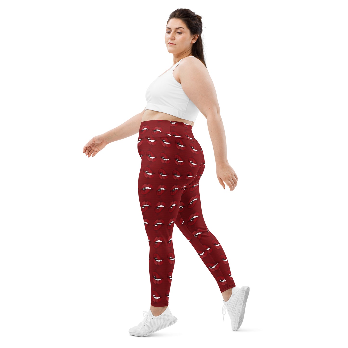 Just Lips All-Over Print Plus Size Leggings