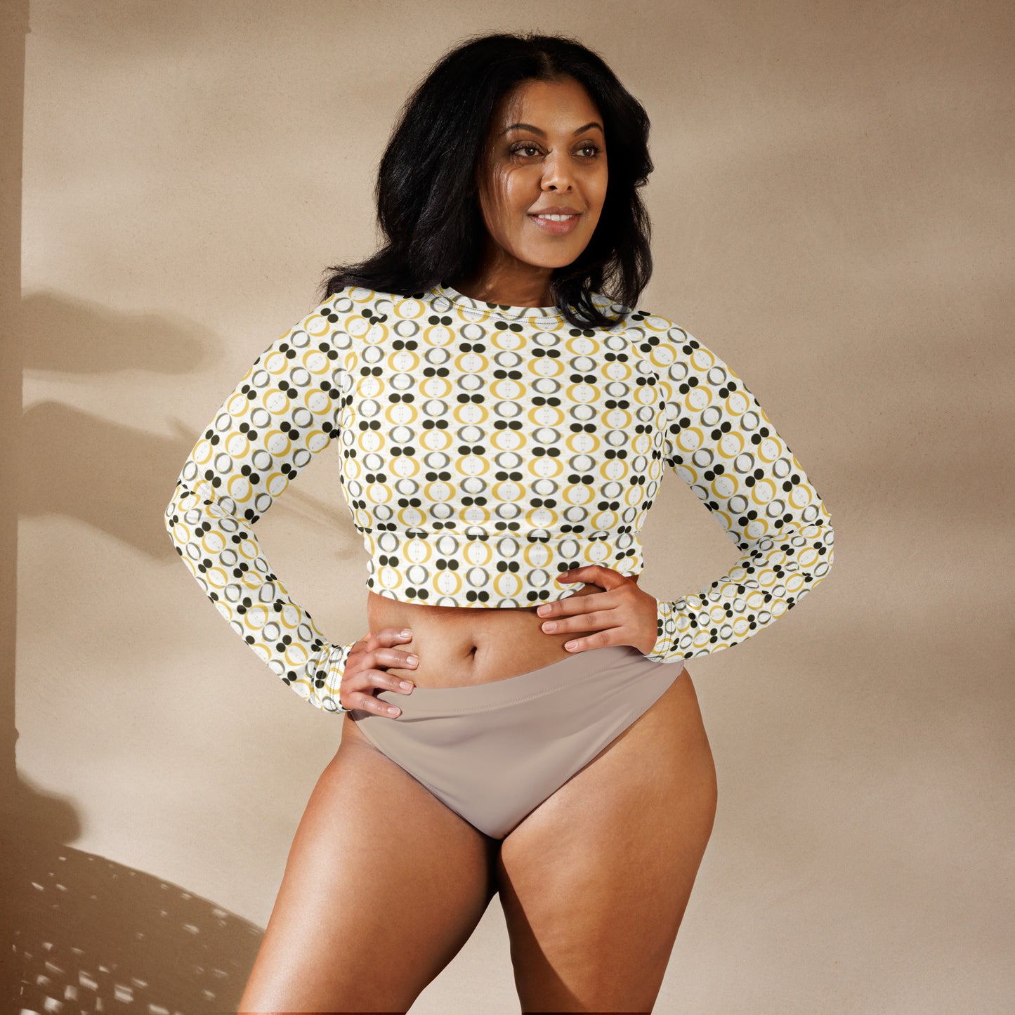 It's the 50's Recycled long-sleeve crop top