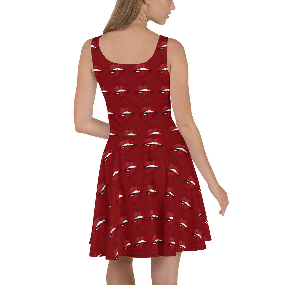 Just Lips Skater Dress