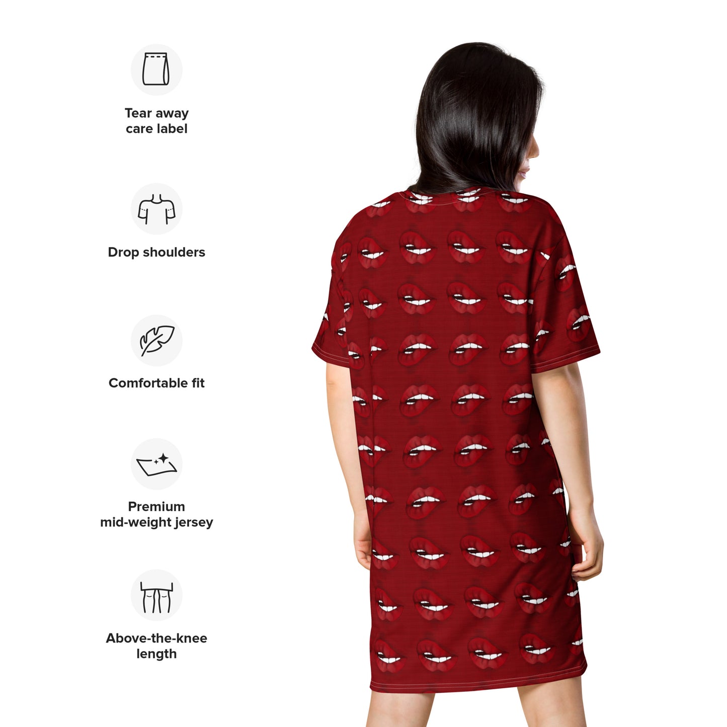 Just Lips T-shirt dress