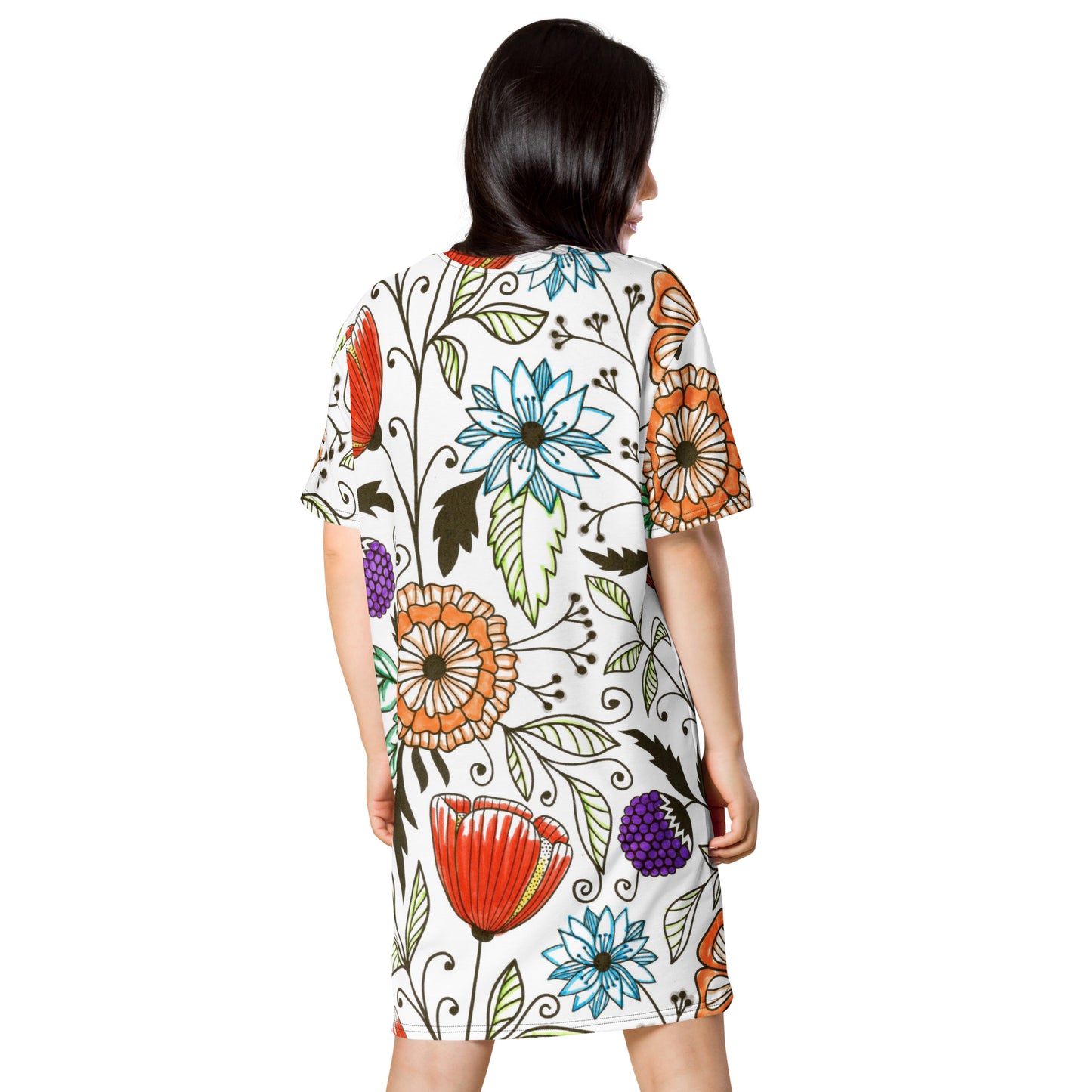 Autumns Garden T-shirt dress