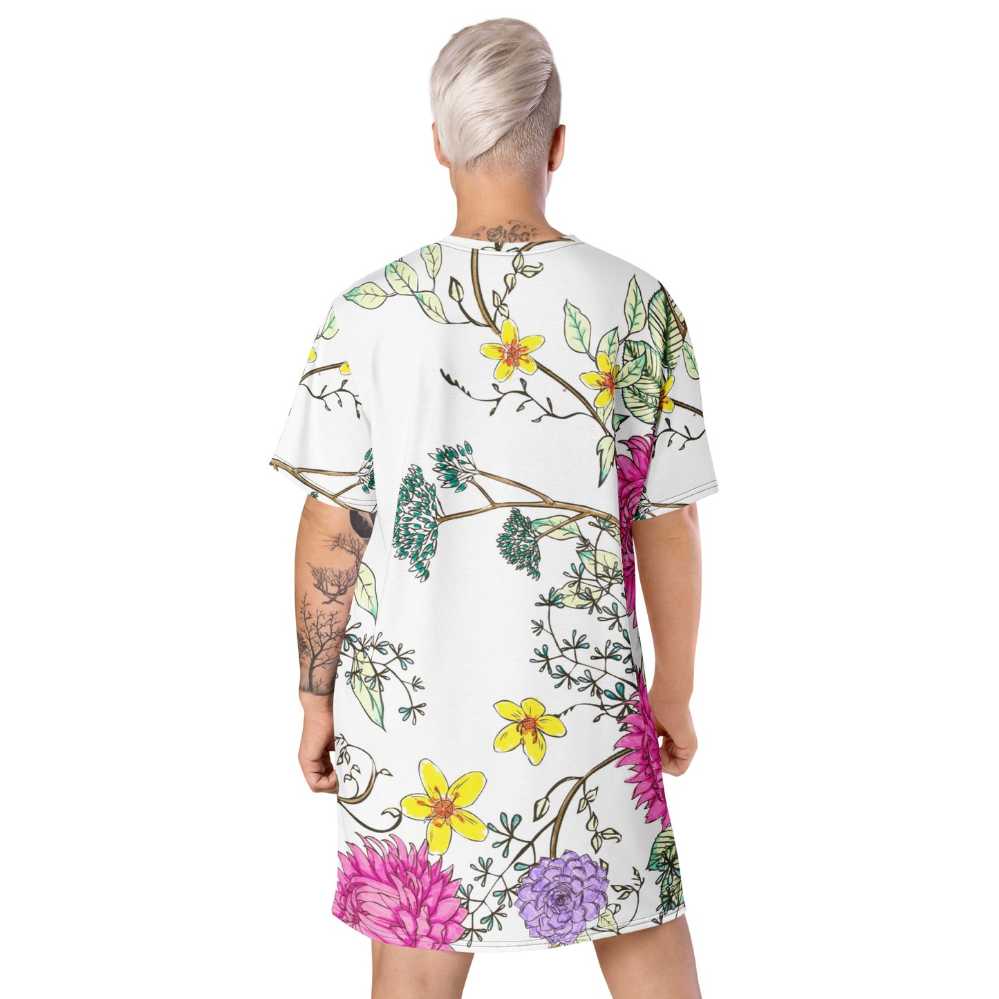 Georgian style garden T-shirt dress