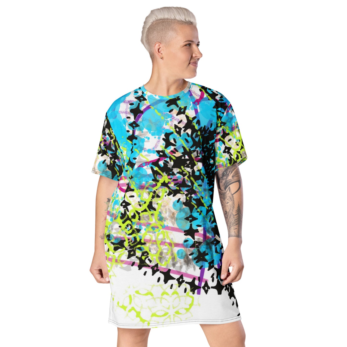 Ari Print T-shirt dress