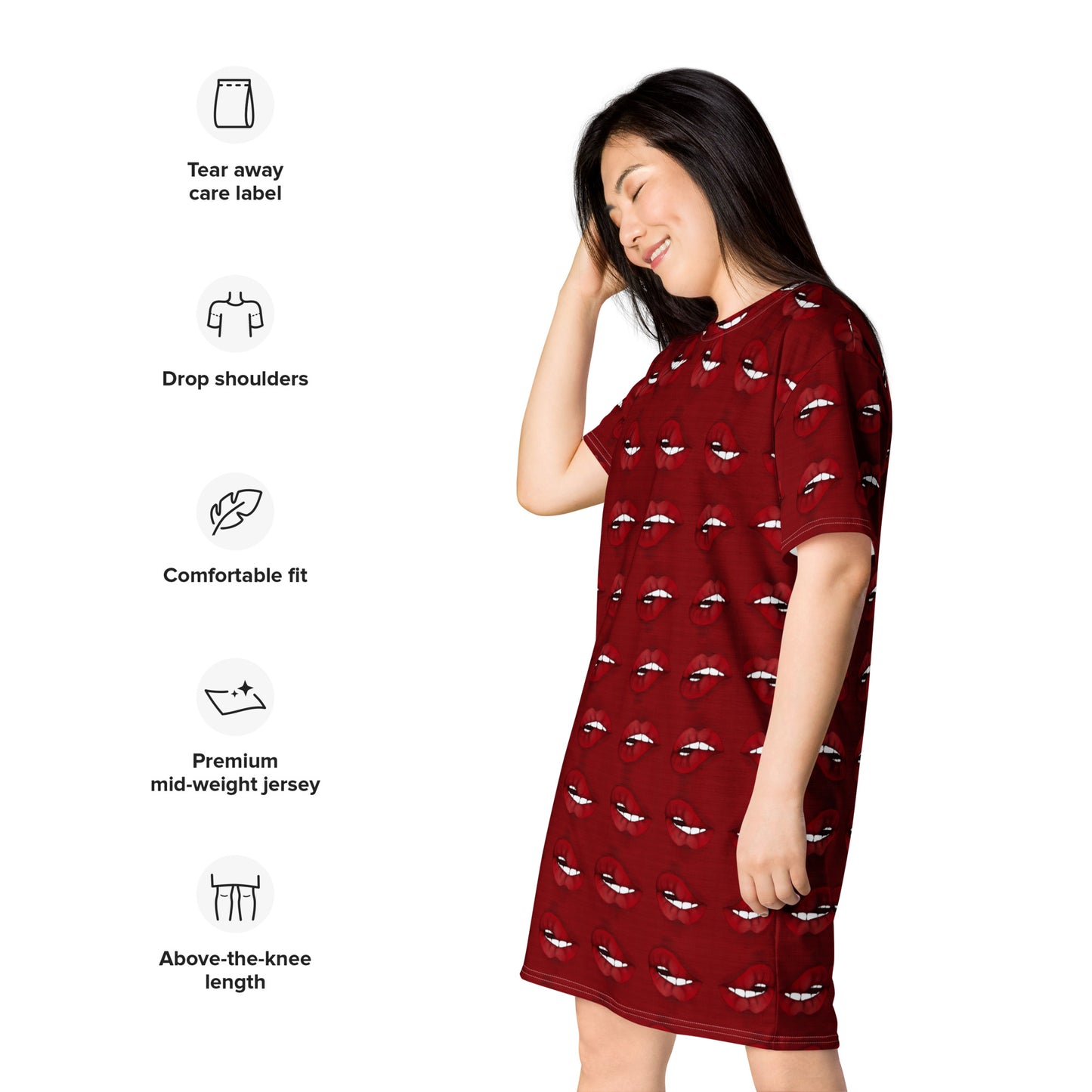 Just Lips T-shirt dress