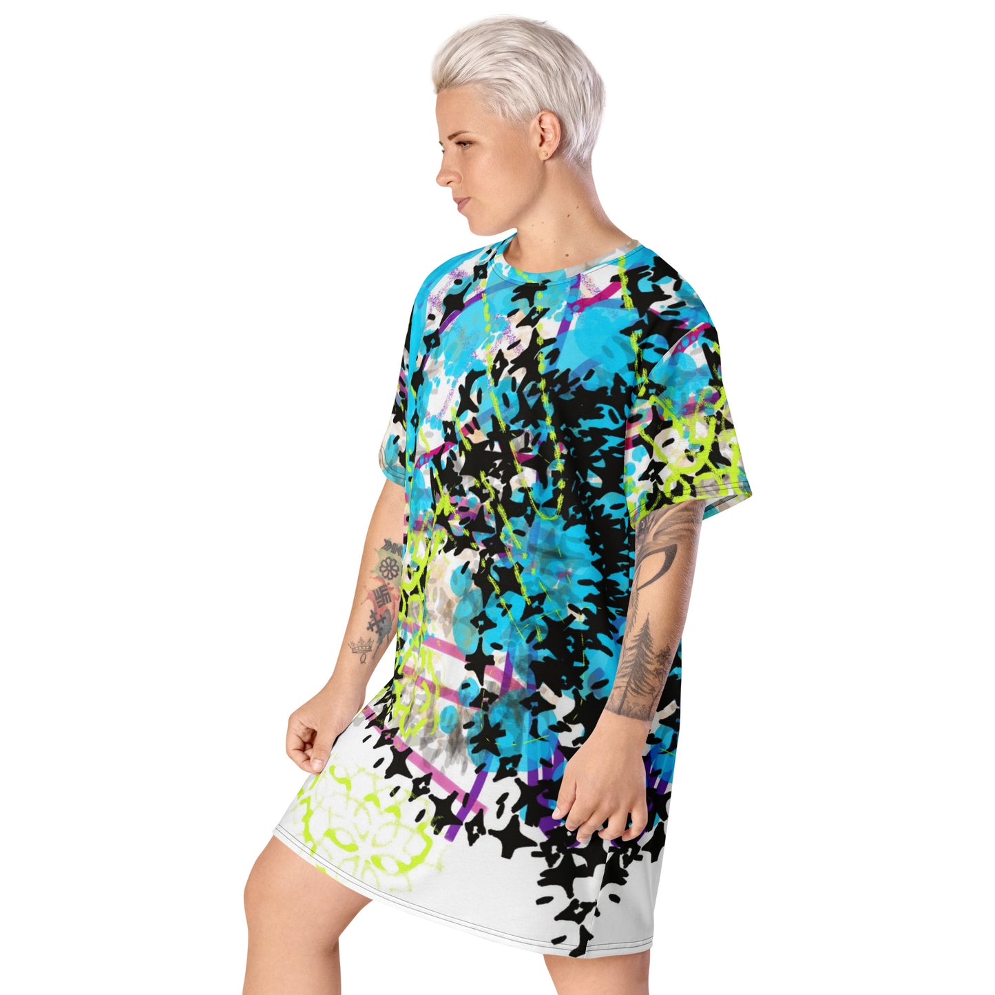 Ari Print T-shirt dress