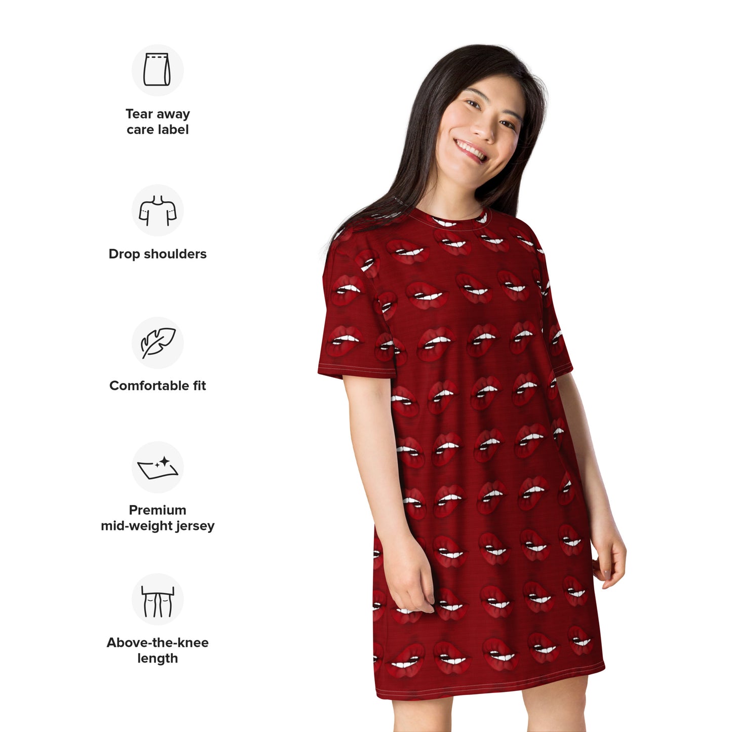 Just Lips T-shirt dress