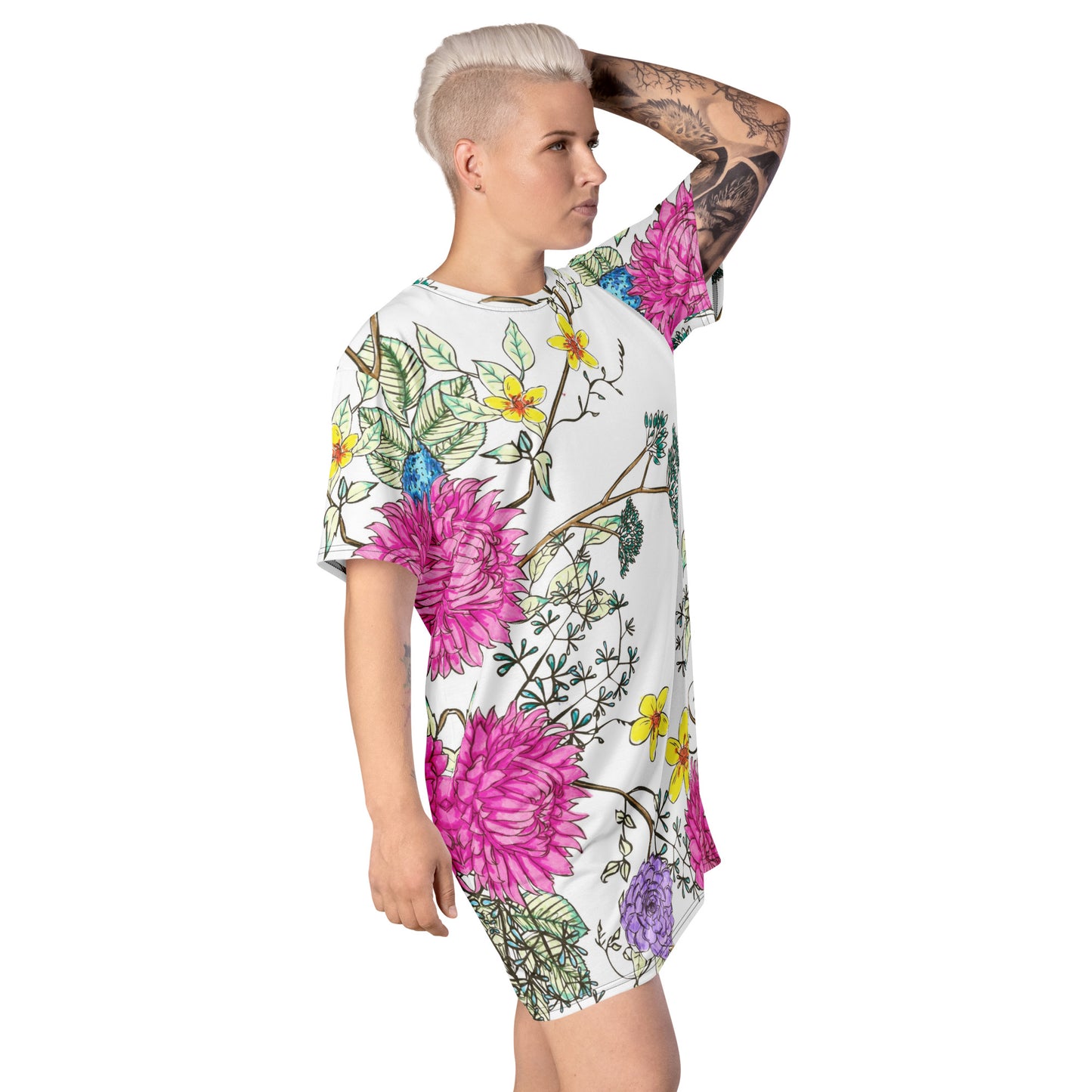 Georgian style garden T-shirt dress