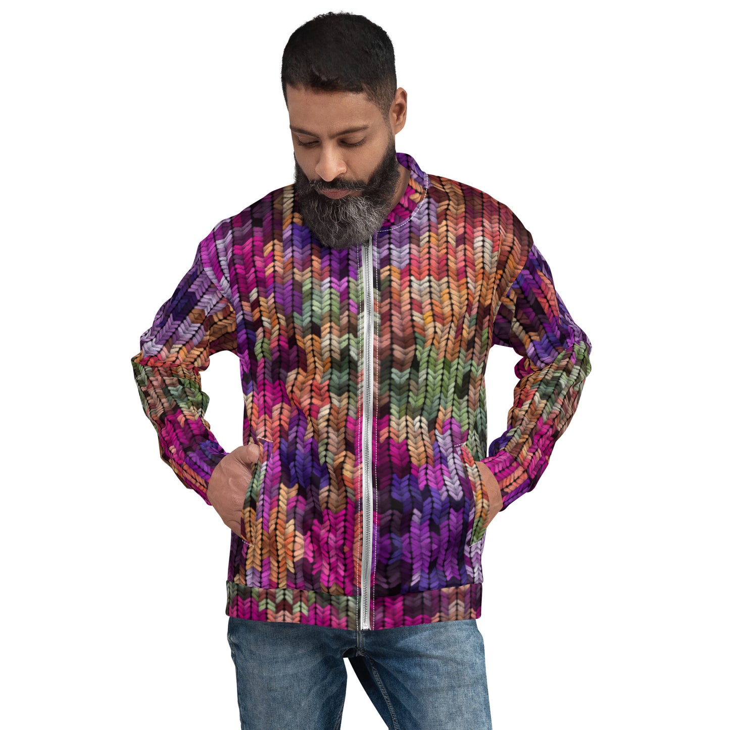 Knit n FullColor Unisex Bomber Jacket