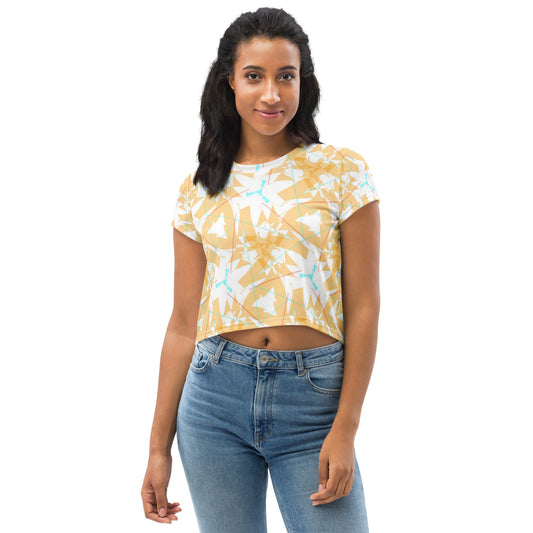 Sunny Scope All-Over Print Crop Tee