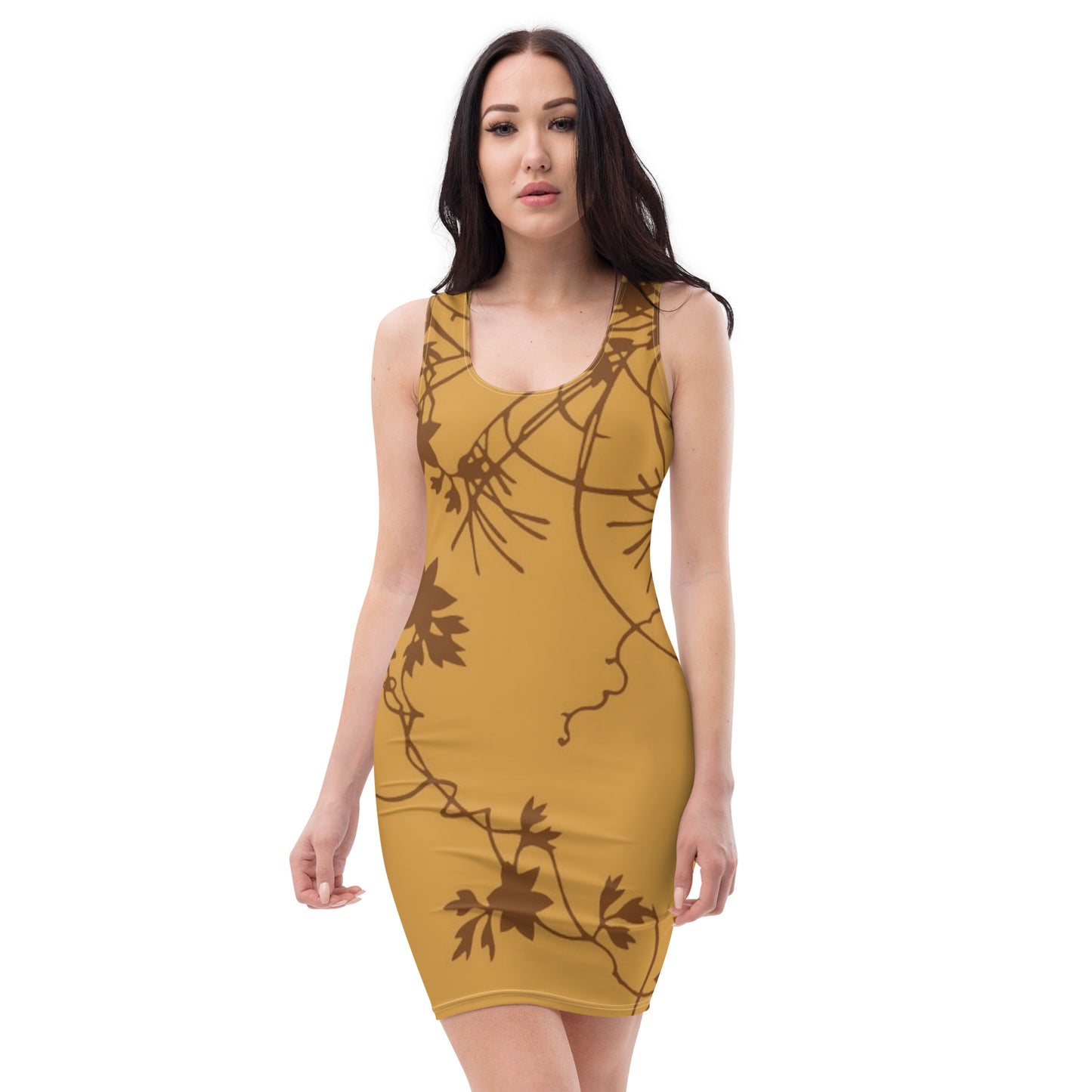 Brown floral design Sublimation Cut & Sew Dress