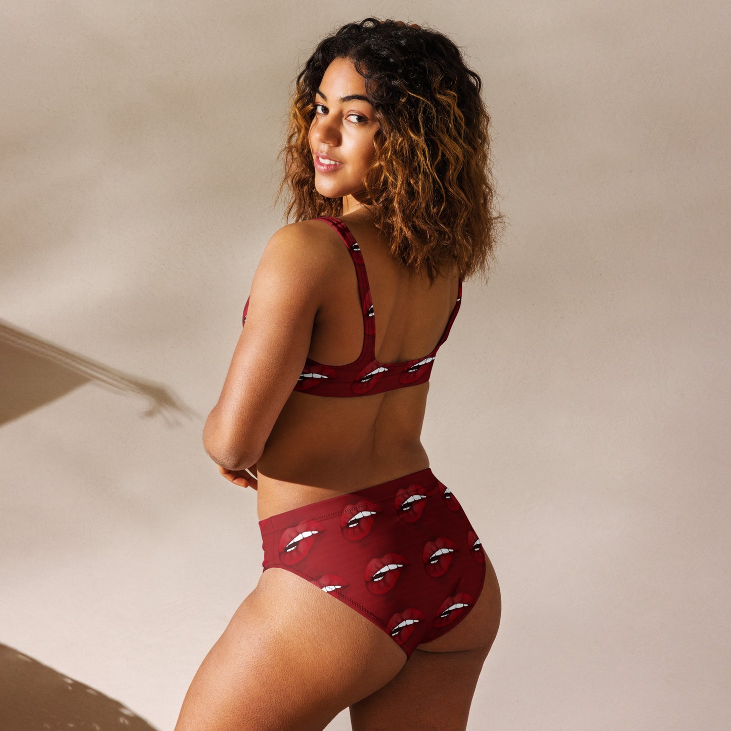 Just Lips Recycled high-waisted bikini