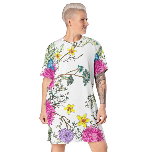 Georgian style garden T-shirt dress